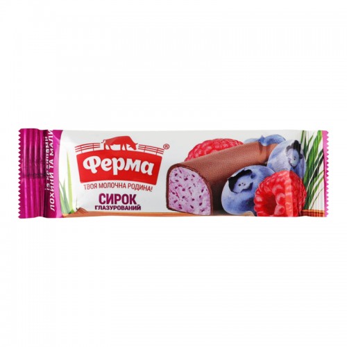 Глазированный сырок "Ферма" со вкусом клубники и черники